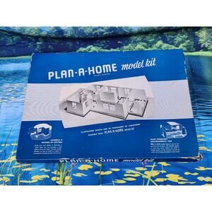 Vintage 1950s Plan-A-Home Design-A-House Model Kit Dream Home Architecture Kit